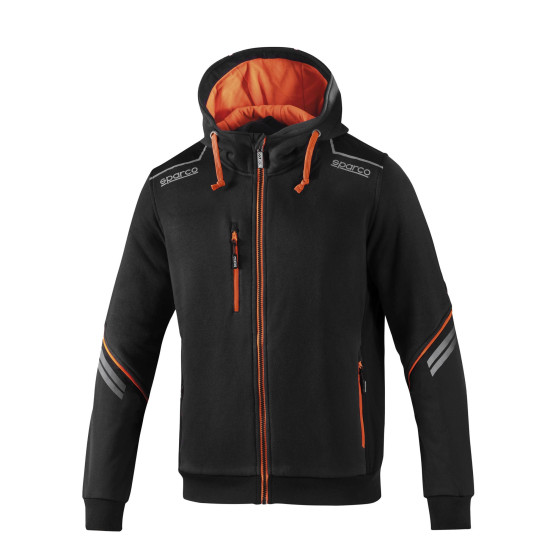 Sparco Colorado Hanorac cu fermoar complet - Negru / Portocaliu