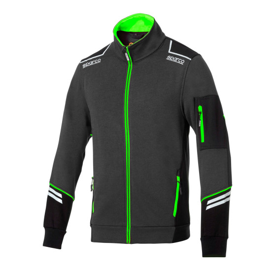 Sparco Full Zip Tech Alabama - Gri / Verde